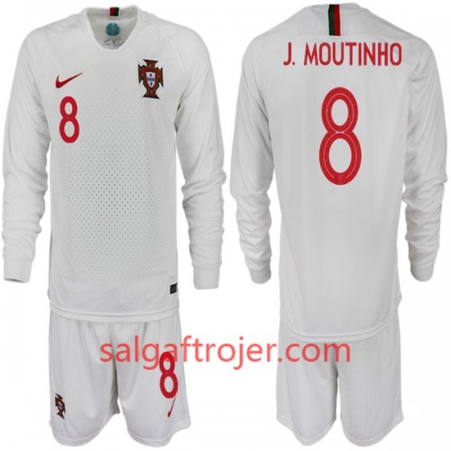 Portugal Fodboldtrøjer J. MOUTINHO 8 Børn Udebanesæt VM 2018 Langærmet Portugal Fodboldtrøjer J. MOUTINHO 8 Børn Udebanesæt VM 2018 Langærmet